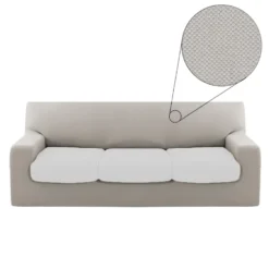 Kit Copridivano 3 Posti Genius grigio pietra con Copricuscino intero
