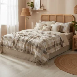 Lenzuola Barrett Matrimoniali | Stile Minimal Geometrico beige