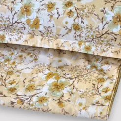 Lenzuola-copriletto matrimoniali in cotone Day Dream beige