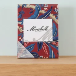 Lenzuola-copriletto matrimoniali MIRABELLO percalle Paradise Bird rosso