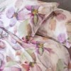 Lenzuola-copriletto matrimoniale Fazzini in percalle Trasparenze rosa