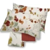 Lenzuola in cotone completo matrimoniale Lia foliage naturale