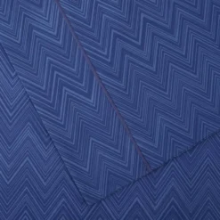 Lenzuola matrimoniale e federe Missoni Home JO 50 blu