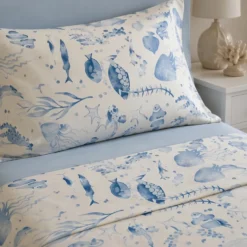 Lenzuola matrimoniali MAUI pesci e coralli fantasia marina blu