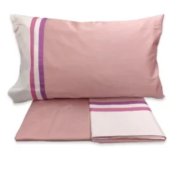 Lenzuola Maxi matrimoniale in raso Fazzini KUBRIC rosa