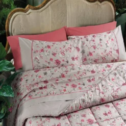 Lenzuola Percalle Matrimoniali GABEL Allure floreale malva