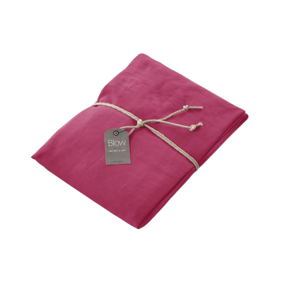 Lenzuolo con elastico da sotto Lino 100% FAZZINI Soffio Rubino