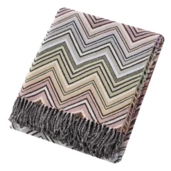 Missoni Home plaid con frange 130x190 cm PERSEO 160 zig-zag multicolore