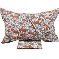 Parure copripiumino in cotone matrimoniale FAZZINI Kokoa arancio