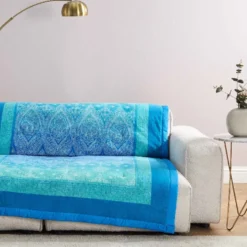 Plaid Bassetti Kerala B1 Oceanblau 135x190 cm – Eleganza Blu in Cotone