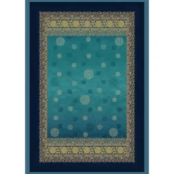 Plaid Bassetti Pallavicino petrolio 135x190 - Design Italiano in Cotone felpato