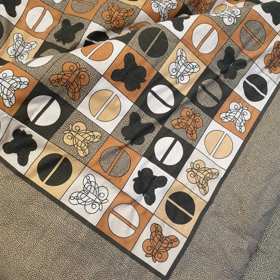 Plaid da divano Borbonese imbottito 140x180 cm Iconic marrone