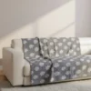 Plaid in Lana Cotta con Stella Alpina grigio - Soffice e Accogliente