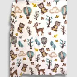 Plaid termico in lana compatta 150x170 cm Mongolfiere panna