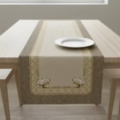 Runner in cotone 50x150 cm Borbonese Foulard marrone