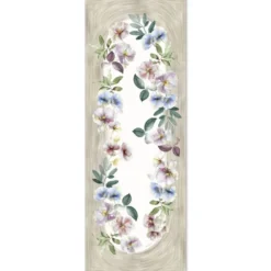Runner in puro cotone 50x150 TESSITURA RANDI Bouquet floreale