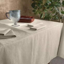Servizio da tavola in cotone jacquard VALLESUSA Lia sabbia