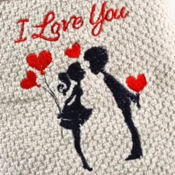 Set asciugamani in spugna Kiss perla San Valentino Idea Regalo