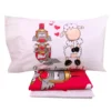 Set copripiumino piazza e mezza Eic-Pi HAPPY PEOPLE Amore Imperiale rosso