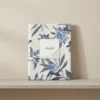 Set lenzuola matrimoniale MIRABELLO in raso Oriental Peony grigio-blu