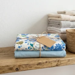 Set Lenzuola Matrimoniali Floreali Gabel Maiori | Azzurro