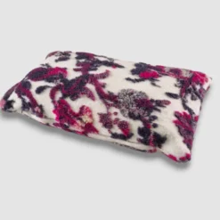 Set Plaid lana cotta + fodera cuscino arredo ramage panna idea regalo
