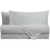 Set Sacco Copripiumino e due Federe grigio perla | 100% Puro Cotone
