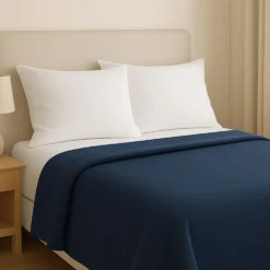 SOMMA Coperta Matrimoniale Daisy Blu Navy 250x210 cm