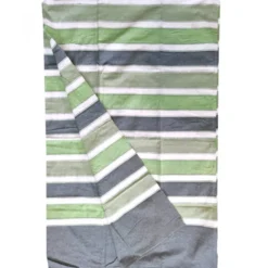 Telo arredo in cotone riciclato copritutto Duna righe verde
