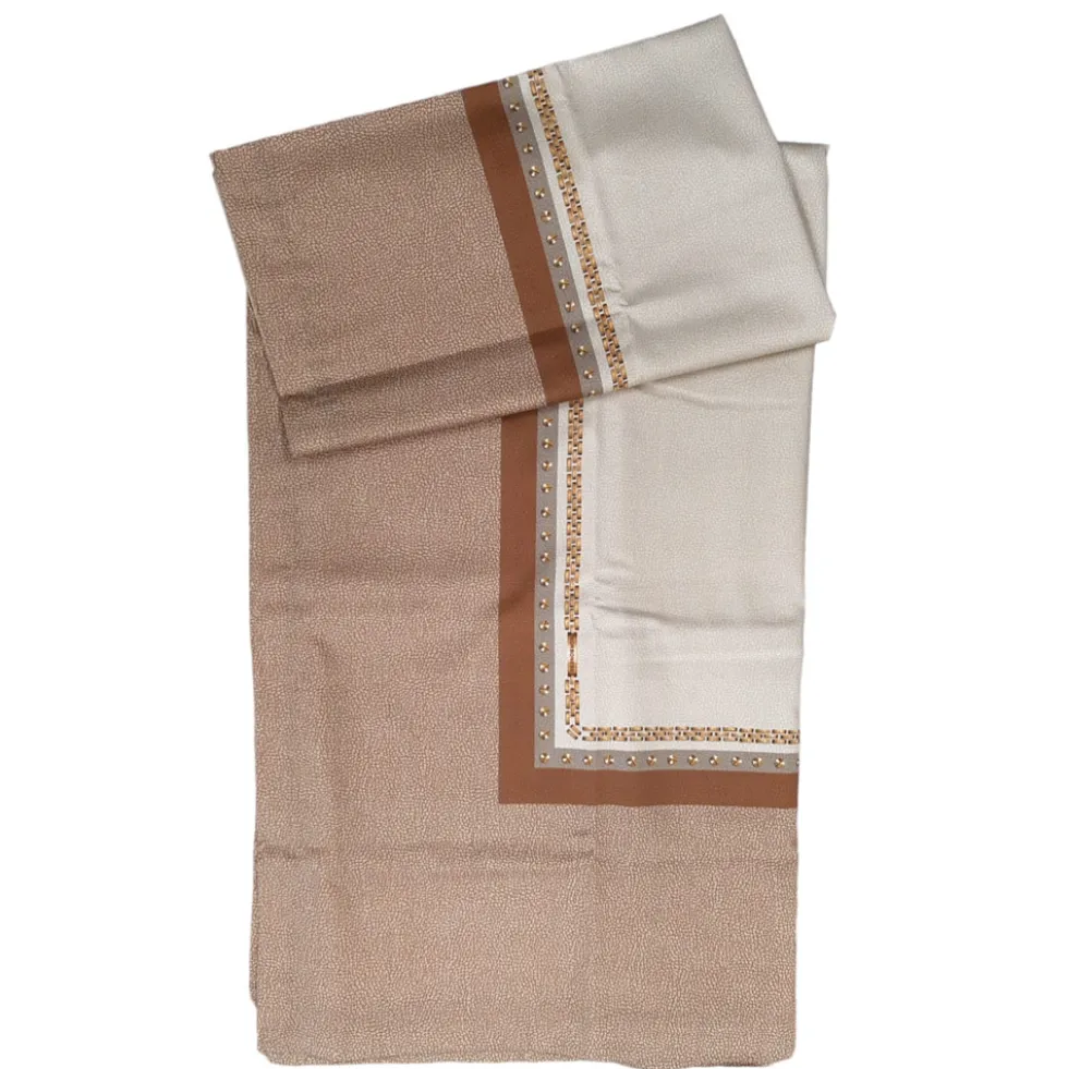 Telo arredo in raso copritutto Borbonese POSH nocciola