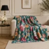 Telo Arredo multiuso in cotone 250x280 cm HALLIS floreale petrolio