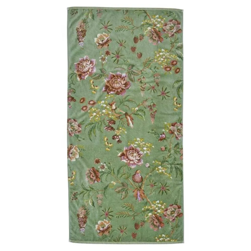 Telo bagno doccia 70x140 in spugna PIP STUDIO Secret Garden verde