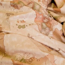 Tessuto Mappa Alviero Martini 16x160 | Scampolo per Cucito Creativo