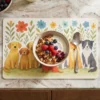 Tovaglietta Americana Flower Dog Antimacchia e Lavabile