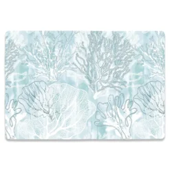 Tovaglietta Colazione Coralli verde acqua 30x45 | Impermeabile e Resistente
