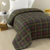 Trapunta anallergica singola scozzese TARTAN piumone invernale verde
