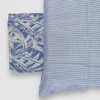 Zucchi copripiumini Matrimoniali 100% Cotone Ciuffetto 4 Federe blu