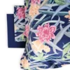 Zucchi Copripiumone in raso DAPHNE matrimoniale floreale blu